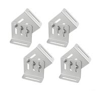 Kit de soporte de montaje de inclinación de panel solar ajustable, estante de aleación de aluminio en forma de Z para techo de pared de yate de barco, ángulo de 75°-90° 102-113 mm de longitud (4