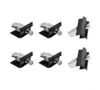 Kit de soporte de montaje de panel solar de 6 piezas que incluye 4 abrazaderas de extremo y 2 abrazaderas centrales para módulos fotovoltaicos enmarcados estándar