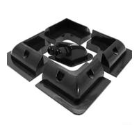 Kit de soporte de montaje de panel solar, kit de soporte de esquina sin taladros, para cubiertas, caravanas y furgonetas, para una sujeción segura (negro)