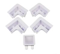 Kit de soporte de montaje de panel solar sin diseño de taladro para caravanas y barcos, 5 piezas, material ABS resistente a los rayos UV (blanco)