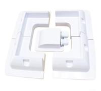 Kit de soporte de montaje de panel solar, soporte de montaje de módulo solar ABS, kit de soporte de esquina sin perforación de 4 esquinas para barco RV (blanco)