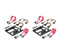 Kit de soporte de montaje para disco duro SSD dual de 3,5 a 2,5"