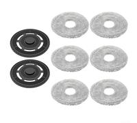 Kit de soporte de mopa de repuesto y almohadillas de microfibra para Xiaomi Robot Vacuum Mop / OV42CN, juego de limpieza de plástico + tela, 2 soportes con 6 trapos