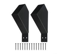 Kit de soporte de pérgola para conexión de junta de 45 grados entre viga y poste vertical, adecuado para madera de 2 x 4 en construcciones al aire libre (2 piezas)