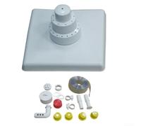 Kit de soporte de piezas de aspersor de fuente cuadrada flotante para piscinas, estanques y características de agua de jardín con spray de agua personalizable y construcción de plástico resistente