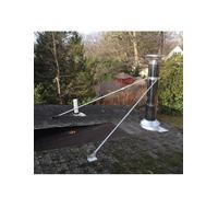 Kit de soporte de techo de acero inoxidable resistente a la intemperie: soporte extendido for estufas de chimenea y conductos de ventilación | Cabaña de madera/Sala de calderas/Almacén(33.3cm)