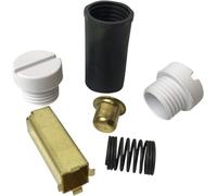 Kit de soporte para cepillo con 2 tapas blancas. 4162546-2W. Compatible con batidoras Kitchenaid de 4.5 cuartos y 5 cuartos de galón. Piezas de repuesto originales de fábrica OEM.