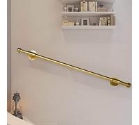 Kit de soporte para escaleras de interior/exterior, barra de soporte de metal dorado para seguridad, longitudes ajustables: 150 cm, 2 m, 3 m, 4,5 m, sistema de barandilla de escalera