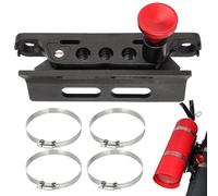 Kit de soporte para extinguisher Fire Extinguisher Mount, 16,5 x 1,18 cm, accesorio de seguridad automotriz, construcción de metal resistente al óxido, 1 juego rojo negro para RV, camping, granja y