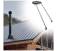 Kit de soporte universal para tubos de chimenea de techo, soporte de pared ajustable para tubos de estufa de 100 mm, 120 mm, 150 mm, 250 mm, soporte de acero (150 mm de diámetro)