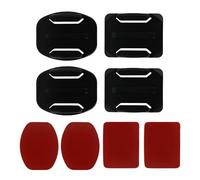 Kit de Soportes Adhesivos para Casco,Soporte para Tabla de Surf, Incluye 2 Soportes Curvos y 2 Planos, Adhesivo 3M VHB 4991,Compatible con GoPro Hero 12/11/10/9/8/7/6/5/4/3,para Deportes Extremos