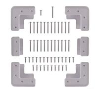 Kit de soportes de montaje de panel solar con soportes de esquina ABS y tornillos para una instalación segura en RV y barcos sin taladrar agujeros