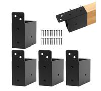 Kit de Soportes para Pérgola, Conjunto De 4 Soportes Estructurales Robustos, Accesorios para Jardinería y Exteriores para Cobertizos, Porches y Estructuras