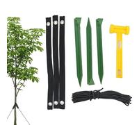 Kit De Sujeción Arbórea,Amarre Robusto - Soporte para Árboles Inclinados | Protección contra Viento y Mal Tiempo para Invernaderos, Cenadores y Toldos