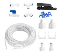 Kit de suministro de agua de 15 m, montaje de herramientas, cortador de manguera, conectores de manguera de agua para refrigerador, cortador de tuberías para refrigerador, tubo de refrigerador