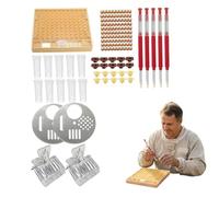 Kit de suministros de apicultura, sistema de cría de reinas de plástico con herramienta de injerto, vasos para celdas y accesorios para el manejo de colmenas