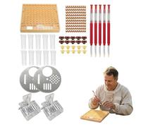 Kit de suministros de apicultura, sistema de cría de reinas de plástico con herramienta de injerto, vasos celulares y accesorios de colmena para el manejo de colmenas, kit de inicio de apicultura