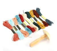 Kit de Suministros de Zurcir de Madera, Herramienta de Hilos de Parche de Setas para Costura DIY, Artesanía de Viaje para el Hogar