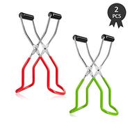 Kit de Suministros para Conservas Antideslizante, con Asa de Agarre, Pinzas Elevadoras de Tarros para Conservas y Juego de Embudos para Conservas de Acero Inoxidable para (Red Green)