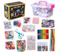 Kit de suministros para manualidades y manualidades con caja de almacenamiento | Más de 400 piezas de artes y manualidades para niños pequeños