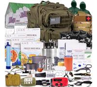 Kit de Supervivencia de 72 Horas | Bolsa de 45 litros | Equipo de Supervivencia con Primeros Auxilios, Filtro de Agua, Alimentos, Herramientas | Camping, Senderismo, Equipo de preparación al Aire