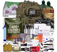 Kit de Supervivencia de 72 Horas | Bolsa de 45 litros | Equipo de Supervivencia con Primeros Auxilios, Filtro de Agua, Alimentos, Herramientas | Camping, Senderismo, Equipo de preparación al Aire