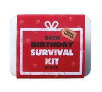 Kit de supervivencia de cumpleaños - Divertido juego de regalo de bolsillo compacto para 16, 18, 30, 40, 50, 60, 70, 80, regalo para hombres, mujeres, amigos, familiares y colegas (lata de