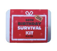 Kit de supervivencia de cumpleaños - Divertido juego de regalo de bolsillo compacto para 16, 18, 30, 40, 50, 60, 70, 80, regalo para hombres, mujeres, amigos, familiares y colegas (lata de