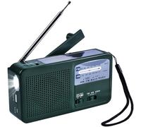 Kit de supervivencia definitivo: radio de emergencia meteorológica, AM/FM/NOAA de onda corta con batería externa, múltiples métodos de carga,