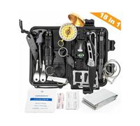 Kit de supervivencia para amantes de la naturaleza, suministros de primeros auxilios con estuche impermeable para emergencias inesperadas.