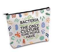 Kit de supervivencia para profesores de biología, regalo de escuela de medicina, regalo de germófobo, bolsa de maquillaje de ciencia biológica, regalo de graduación, Color blanco, Bacterias Reino