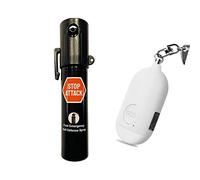 Kit de supervivencia: spray antiagresión de 20 ml y alarma de emergencia de 130 DB - defensa personal antiagresión blanca - fortalece tu seguridad con total discreción