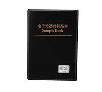Kit de surtido de resistencias de valor 170 de la serie 0402, libro de muestras de componentes electrónicos, organizador compacto de plástico negro con 170 tipos de resistencias