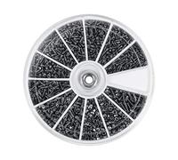Kit de Surtido de Tuercas Mini Tornillos pequeños 600 Piezas 12 Tipos de Tuercas Tornillos Sujetadores Surtidos M1 M1.2 M1.4 M1.6 para Relojes Glassess