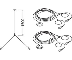 Kit de suspensión de paneles de accesorios 4058075402928