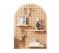 Kit de tablero de clavijas de madera para pared, exhibición combinada para el hogar, oficina, garaje, solución de almacenamiento versátil montada en la pared