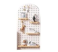 Kit de tablero de clavijas de madera, versátil pantalla de tablero de clavijas para el hogar, la oficina y el garaje, color bianco, 60 x 120 cm, solución de almacenamiento duradera, sistema de fácil