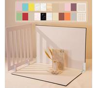 Kit de Tablero de Fondo para fotografía de Alimentos: 7 Piezas de 14 Patrones, Accesorios Planos para Maquillaje cosmético y joyería (16 x 11.5 Pulgadas)