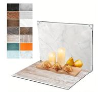 Kit de Tablero de Fondo para fotografía de Alimentos: 7 Piezas de 14 Patrones, Kit de Mesa de Fondo de Producto pequeño, Accesorios Planos para Maquillaje cosmético de joyería, (16 x 11.5 Pulgadas)