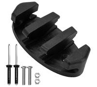 Kit de tacos en zigzag para anclaje de kayak, soporte de cuerda de nailon negro duradero con tornillos de acero inoxidable, accesorios esenciales para canoas y barcos de pesca, para cubierta de 90 mm