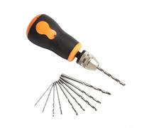Kit de taladro con taladro manual compacto y 10 brocas de 0,5 a 3,2 mm para trabajar en fibra de vidrio ósea ámbar y medios de manualidades similares