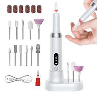 Kit de taladro de uñas, eléctrico con 3 modos, Nail Grinder With Charging Base, Nail Drill Machine For Home and Nail Salon Electric Nail File, Kit de 3 modos de taladro portátil
