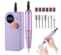 Kit de taladro de uñas portátil recargable de 30000 rpm, eléctrico, profesional, inalámbrico, para uñas acrílicas, pulido, manicura y pedicura