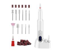Kit De Taladro De Uñas: Taladro De Uñas Eléctrico De 5,12 X 0,91 X 0,91 Pulgadas, Máquina De Electrónica Recargable, Herramientas De Manicura Y Recargables Para Dar Forma Al Cuidado Del