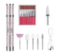 Kit de taladro de uñas, taladro eléctrico para uñas - Juego de inalámbrica para uñas | Accesorios de manicura recargables para el USB, herramienta de para esmalte de gel y uñas ac