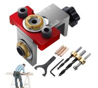 Kit de taladro Dowel Jig, Localizador de taladros para carpintería - Localizador de guía ajustable,Guía de perforación profesional Power Tool Accessory Jigs para carpintería