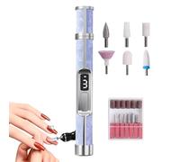 Kit de Taladro Eléctrico para Uñas - 3 Velocidades Eliminador Callos Pies | Portátil Esmeriladora Uñas Gruesas Unisex Viaje Exterior Casa,Para Hogar Salón Viaje Mujeres Niñas Hombres Principiantes Ext