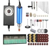 Kit de taladro manual eléctrico, mini taladro eléctrico de mano de 0,8 a 3 mm, kit de pulido de resina con 10 brocas HSS, rueda de molienda para manualidades, tallado de madera, fabricación de joyas