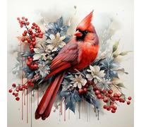 Kit de taladro redondo completo 5D para decoración de cardenales en una
