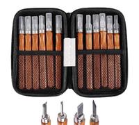Kit de talla de madera - Tijeras de acero al carbono | 12 piezas herramientas de tamaño y carpintería, para grabadores de carpintería, principiantes, artistas artesanales, fabricación de modelos